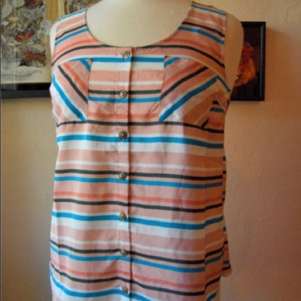 MINE Striped Top, Sleeveless - S